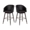 Flash Furniture 30" Black LeatherSoft Barstool with Wood Legs, PK 2 2-AY-1928-30-BK-GG - alternate 3